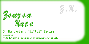 zsuzsa mate business card